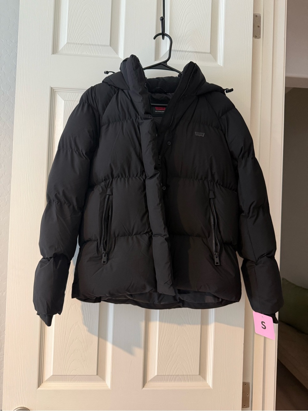 Levi's Black Hooded Puffer Jacket
